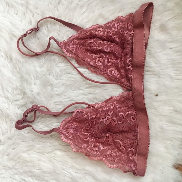 Victoria's Secret Other - Victoria’s Secret Pink Lace Bralette With Straps
